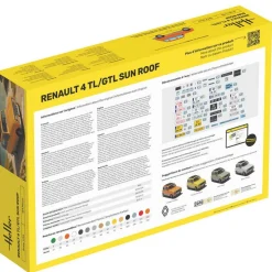 Maquette voiture : Starter kit : Renault 4 TL/GTL Sun Roof - Heller