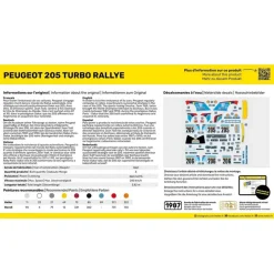 Maquette Voiture : STARTER KIT-Peugeot 205 Turbo - Heller