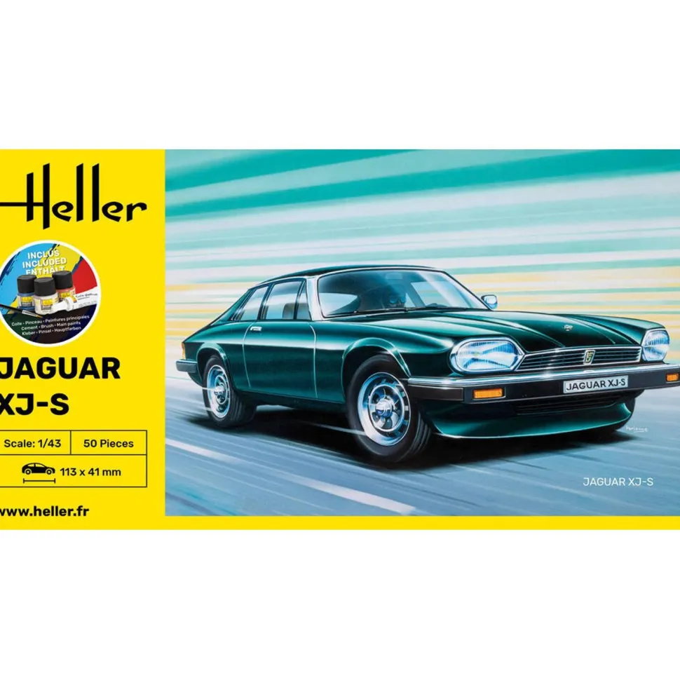 Maquette voiture : Starter kit : Jaguar XJS - Heller