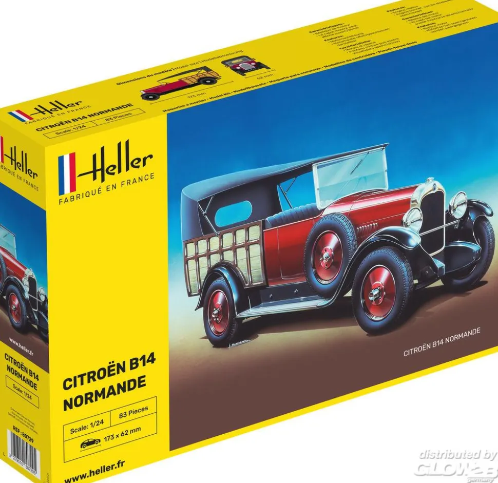 Maquette voiture : Citroën B14 Normandie - Heller