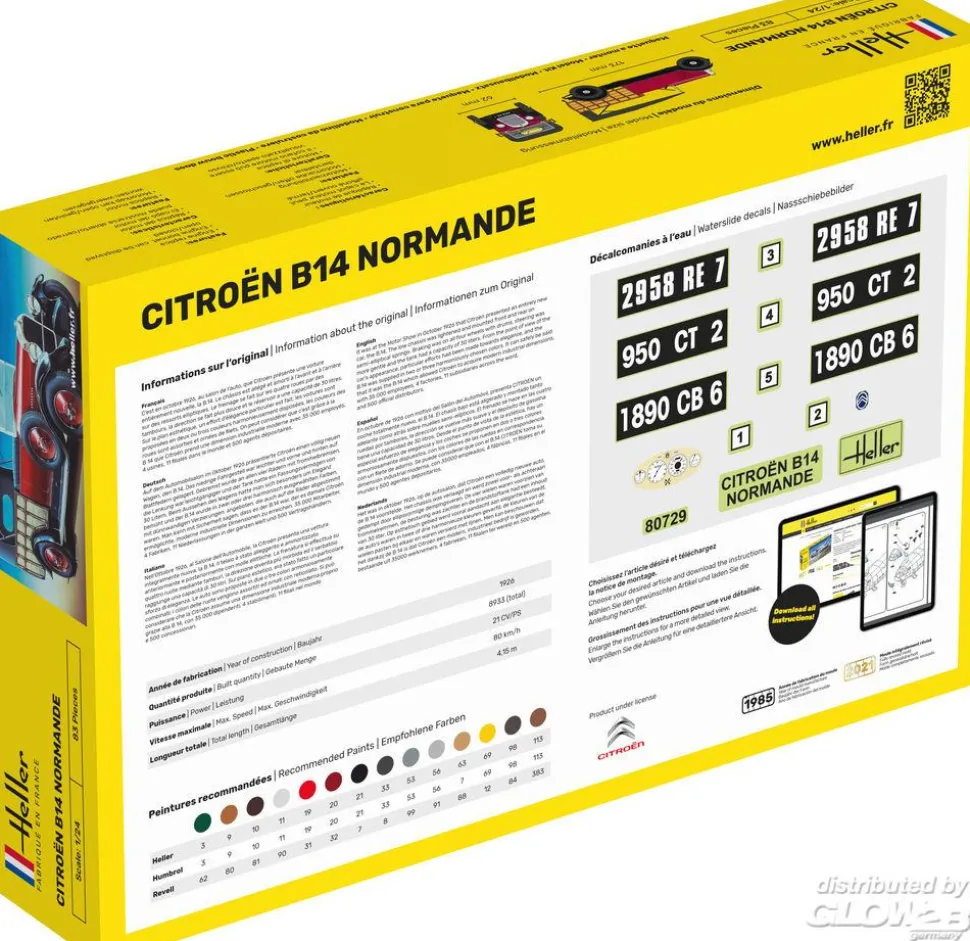 Maquette voiture : Citroën B14 Normandie - Heller