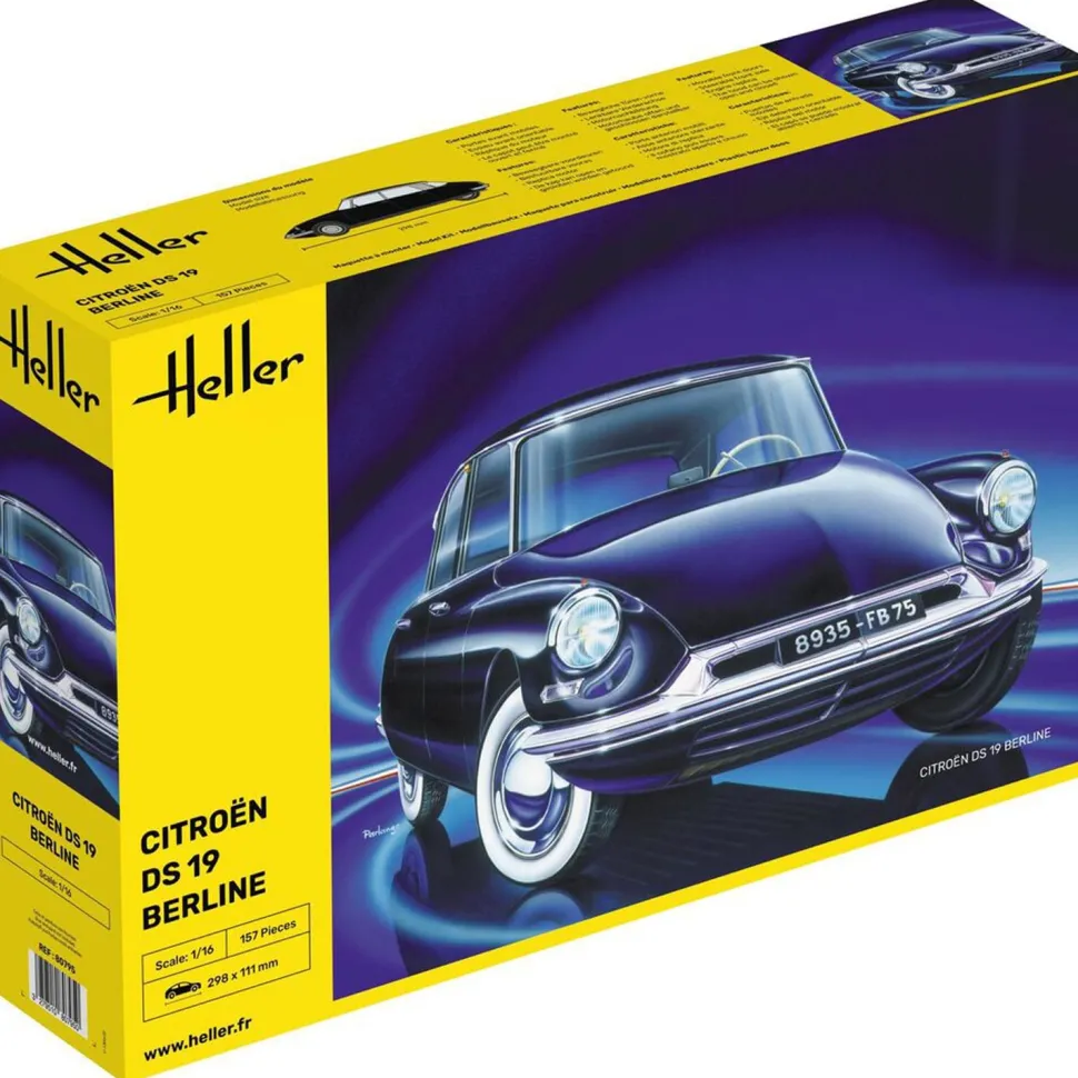 Maquette voiture : Citroën DS 19 - Heller