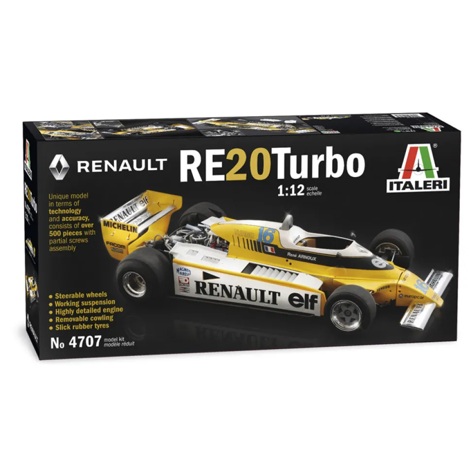 Maquette voiture Formule 1 : Renault RE20 Turbo - Italeri