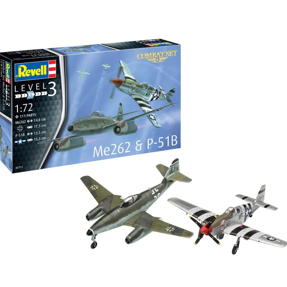 Maquettes avions : Messerschmitt Me262 & P-51B Mustang - Revell