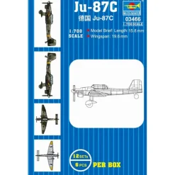 Maquettes avions : Set 12 mini avions Ju-87 - Trumpeter