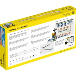 Maquettes Avions : STARTER KIT - Caravelle + Concorde - Heller