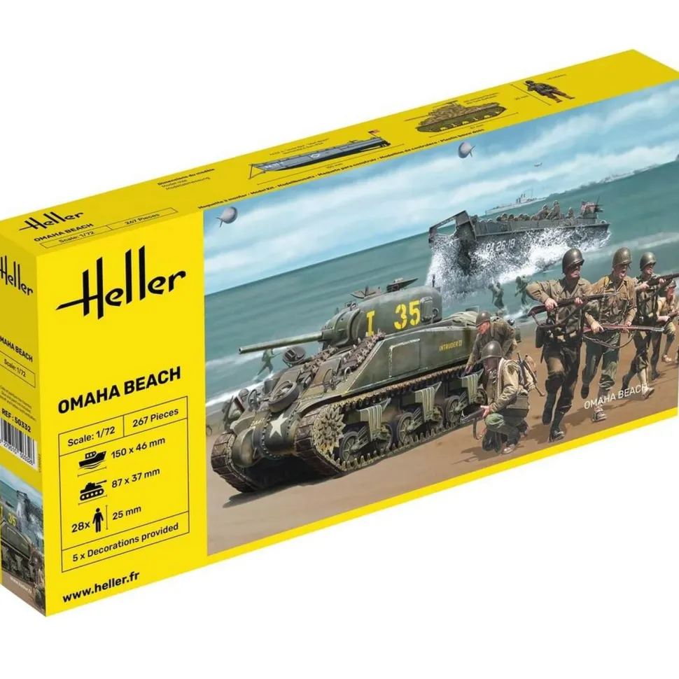 Maquettes et figurines militaires : Omaha Beach - Heller