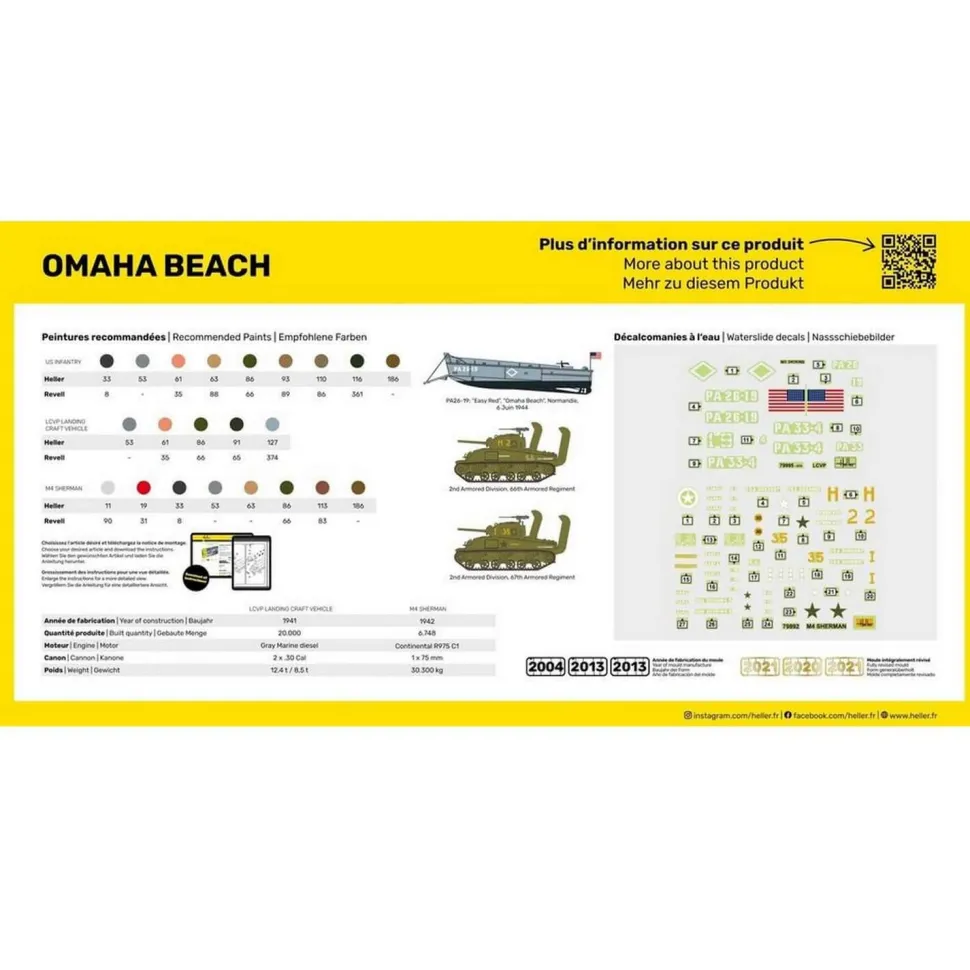 Maquettes et figurines militaires : Omaha Beach - Heller