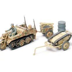 Maquettes véhicules militaires : Kettenkraftrad et Goliath - Tamiya