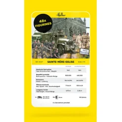 Maquettes véhicules militaires : Sainte Mère l'Eglise : GMC, JEEP et figurines - Heller