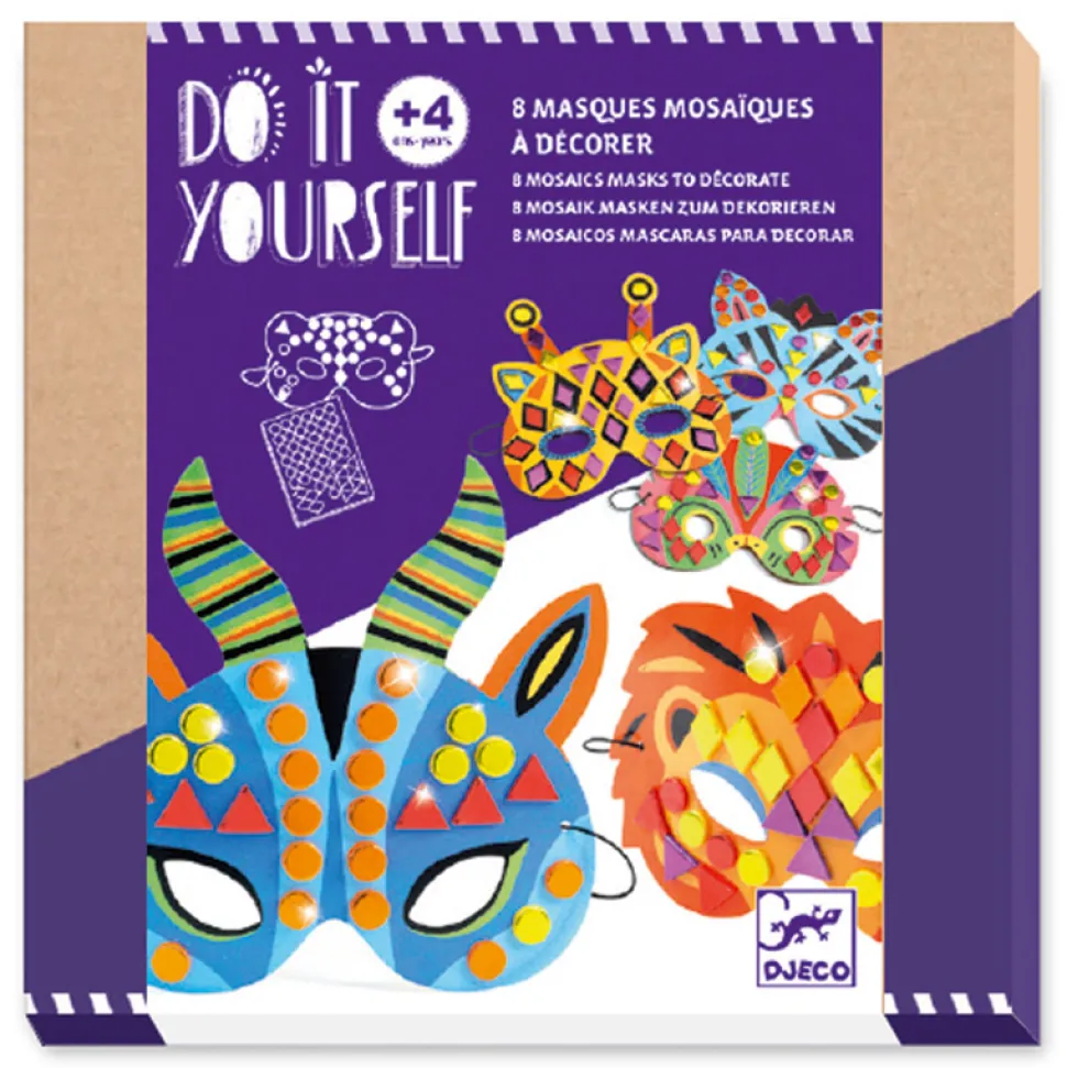 Masques mosaïque : Animaux de la jungle - Djeco