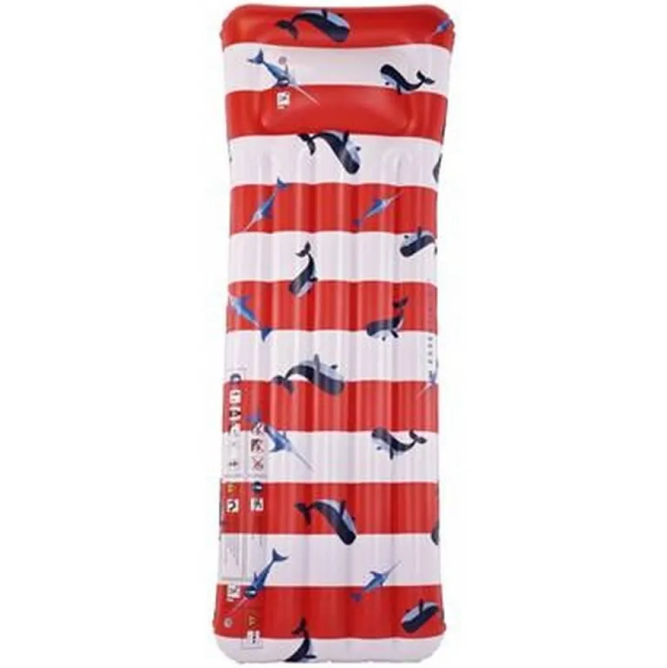 Matelas Aquatique - Baleine Rouge-Blanc - Swim Essentials