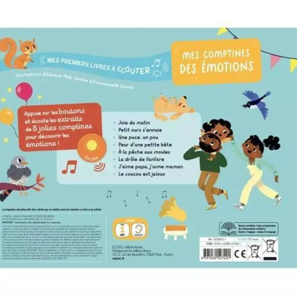 MES PREMIERS LIVRES À ÉCOUTER - MES COMPTINES DES ÉMOTIONS - Editions Auzou