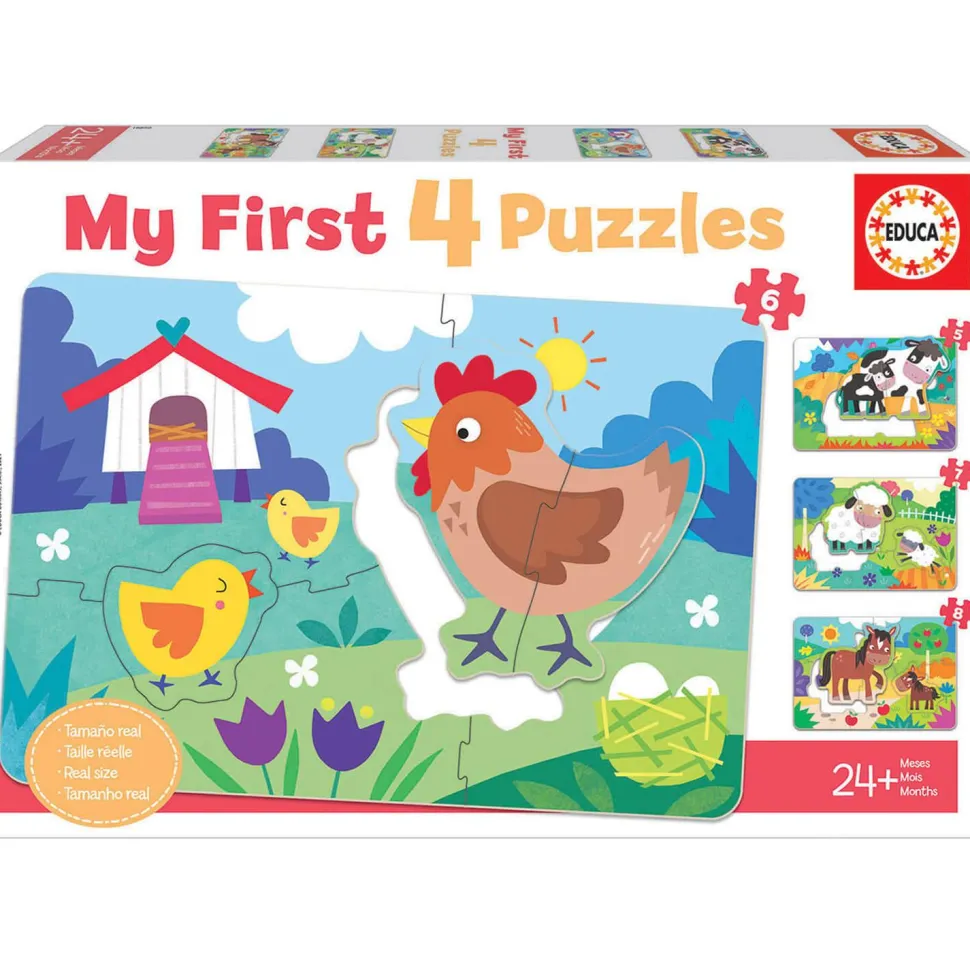 Mes Premiers Puzzles Progressifs de 5 à 8 pièces : Mamans et bébés - Educa