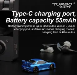 Micro Drift Vert 1/76 Turbo Racing - Turbo Racing