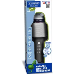 Micro karaoké avec connexion sans fil, effets lumineux et cable USB C - Bontempi
