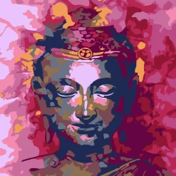 Mini broderie diamant : Bouddha précieux - toile tendue sur chassis - Figured'Art