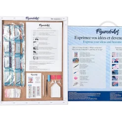 Mini broderie diamant : Perroquets Abstraits Pop Art - toile tendue sur chassis - Figured'Art