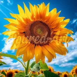 Mini broderie diamant : Tournesol Éclatant au Soleil - sans chassis en bois - Figured'Art