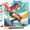 Mini peinture au numéro : Affiche sportive Rugby - toile tendue sur chassis - Figured'Art