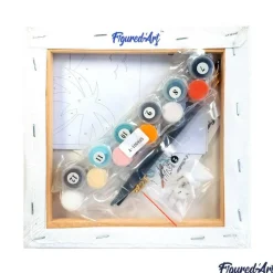 Mini peinture au numéro : Affiche sportive Tennis - toile tendue sur chassis - Figured'Art