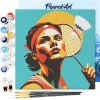 Mini peinture au numéro : Affiche sportive Badminton - toile tendue sur chassis - Figured'Art