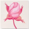 Mini peinture au numéro : Bouton de Rose - toile tendue sur chassis - Figured'Art