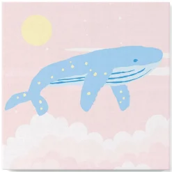 Mini peinture au numéro : Baleine à bosse - toile tendue sur chassis - Figured'Art