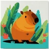 Mini peinture au numéro : Capybara Tropical - toile tendue sur chassis - Figured'Art