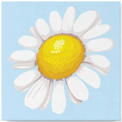 Mini peinture au numéro : Jolie Marguerite - toile tendue sur chassis - Figured'Art