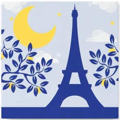 Mini peinture au numéro : Paris sous la Lune - toile tendue sur chassis - Figured'Art