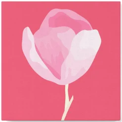 Mini peinture au numéro : Tulipe sur Tige - toile tendue sur chassis - Figured'Art