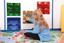 Miroirs colorés bombés 33x33 cm Set de 4 pièces - Eduplay
