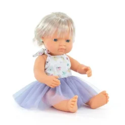 ML Poupées : POUPÉE FILLE EUROPÉENNE avec IMPLANT AUDITIF HABILLÉES 38 cm - Miniland