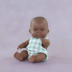 ML Poupées: POUPÉE BÉBÉ GARCON AFRICAIN HABILLÉES 21cm - Miniland