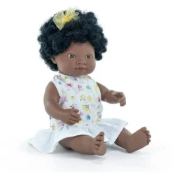 ML Poupées: POUPÉE FILLE AFRICAINE HABILLÉES 38 cm - Miniland