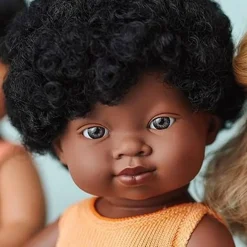 ML Poupées: POUPÉE FILLE AFRICAINE HABILLÉES 38 cm - Miniland