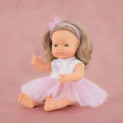 ML Poupées: POUPÉE FILLE EUROPÉENNE CHEVEUX BLONDES HABILLÉES 38 cm - Miniland