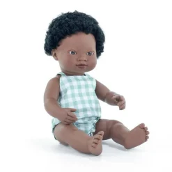 ML Poupées: POUPÉE GARCON AFRICAIN HABILLÉES 38 cm - Miniland