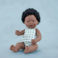 ML Poupées: POUPÉE GARCON AFRICAIN HABILLÉES 38 cm - Miniland