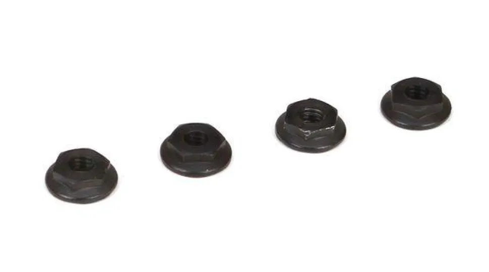 4mm Low Profile Serrated Nuts (4) - Losi - TLR