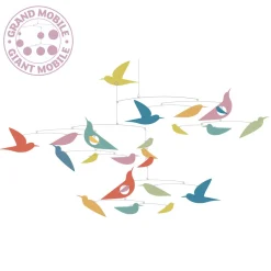 MOBILES - LITTLE BIG ROOM : Oiseaux multicolores - Djeco