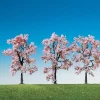 Modélisme : Végétation : 3 cerisiers en fleurs - Faller