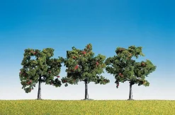 Modélisme : Végétation : 3 pommiers avec fruits - Faller