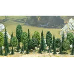 Modélisme : Végétation - Assortiment de 35 arbres et sapins - Busch