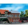 Modélisme ferroviaire HO : Poste d'aiguillage - construction en brique - Faller