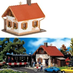 Modélisme ferroviaire HO : Maison de garde-barrière - Faller
