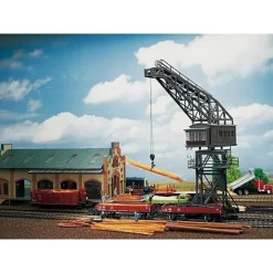 Modélisme ferroviaire HO : Grue à portique - Faller