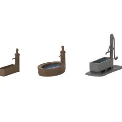 Modélisme HO : 3 Fontaines de village - Faller