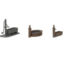 Modélisme HO : 3 Fontaines de village - Faller